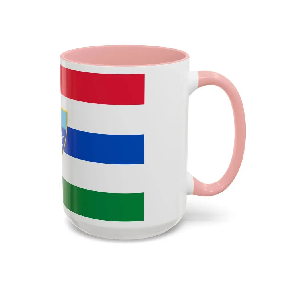 Flag of Herzegovina Neretva Canton Bosnia and Herzegovina - Accent Coffee Mug - Go Mug Yourself