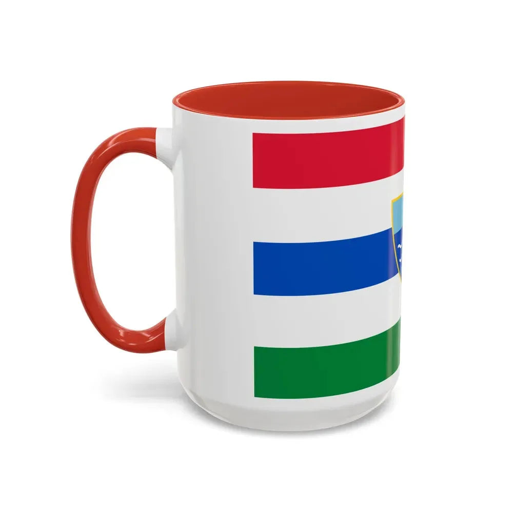 Flag of Herzegovina Neretva Canton Bosnia and Herzegovina - Accent Coffee Mug - Go Mug Yourself