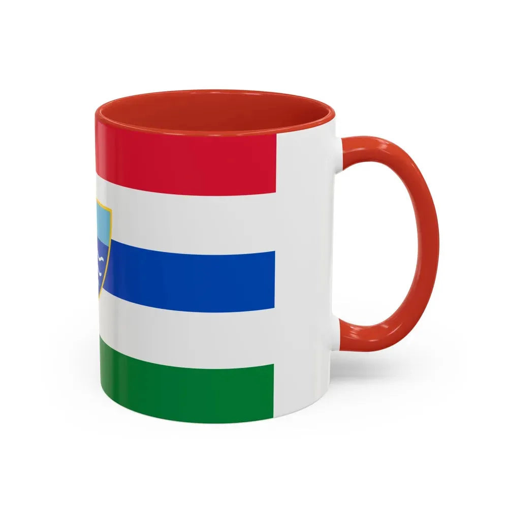 Flag of Herzegovina Neretva Canton Bosnia and Herzegovina - Accent Coffee Mug - Go Mug Yourself