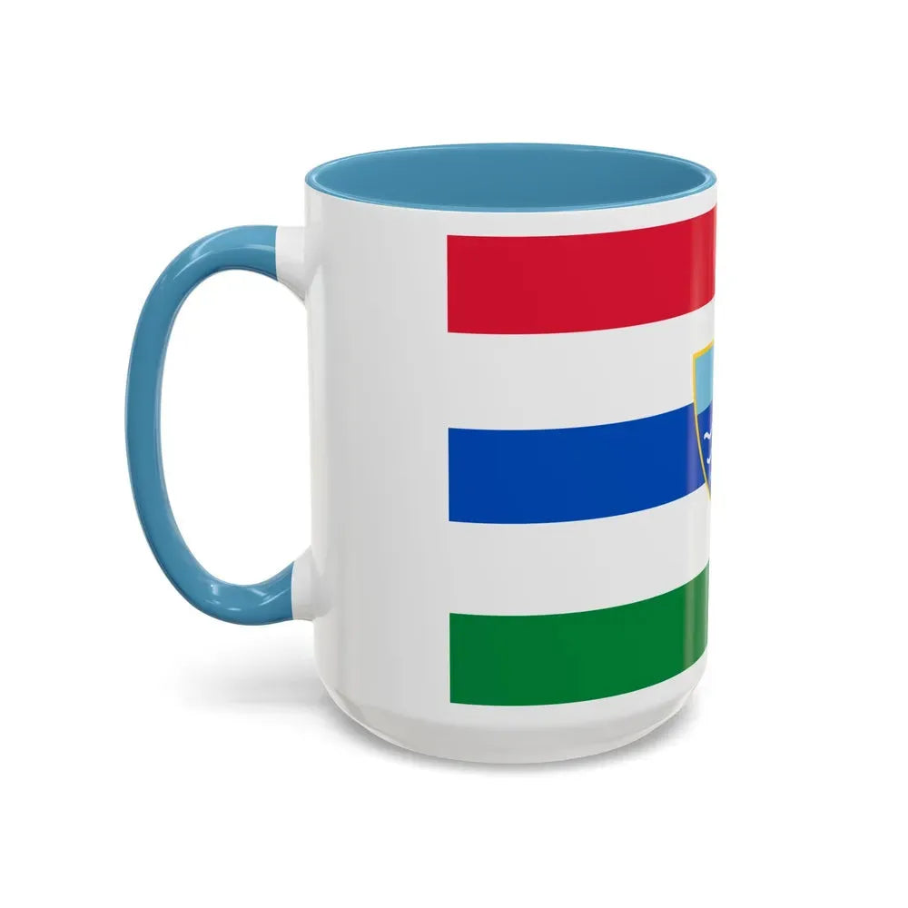 Flag of Herzegovina Neretva Canton Bosnia and Herzegovina - Accent Coffee Mug - Go Mug Yourself