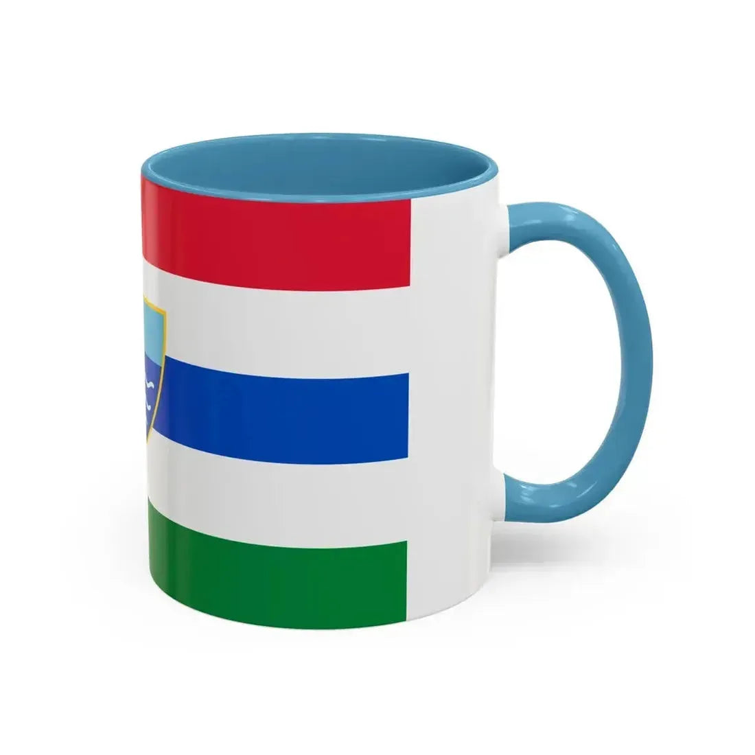 Flag of Herzegovina Neretva Canton Bosnia and Herzegovina - Accent Coffee Mug - Go Mug Yourself
