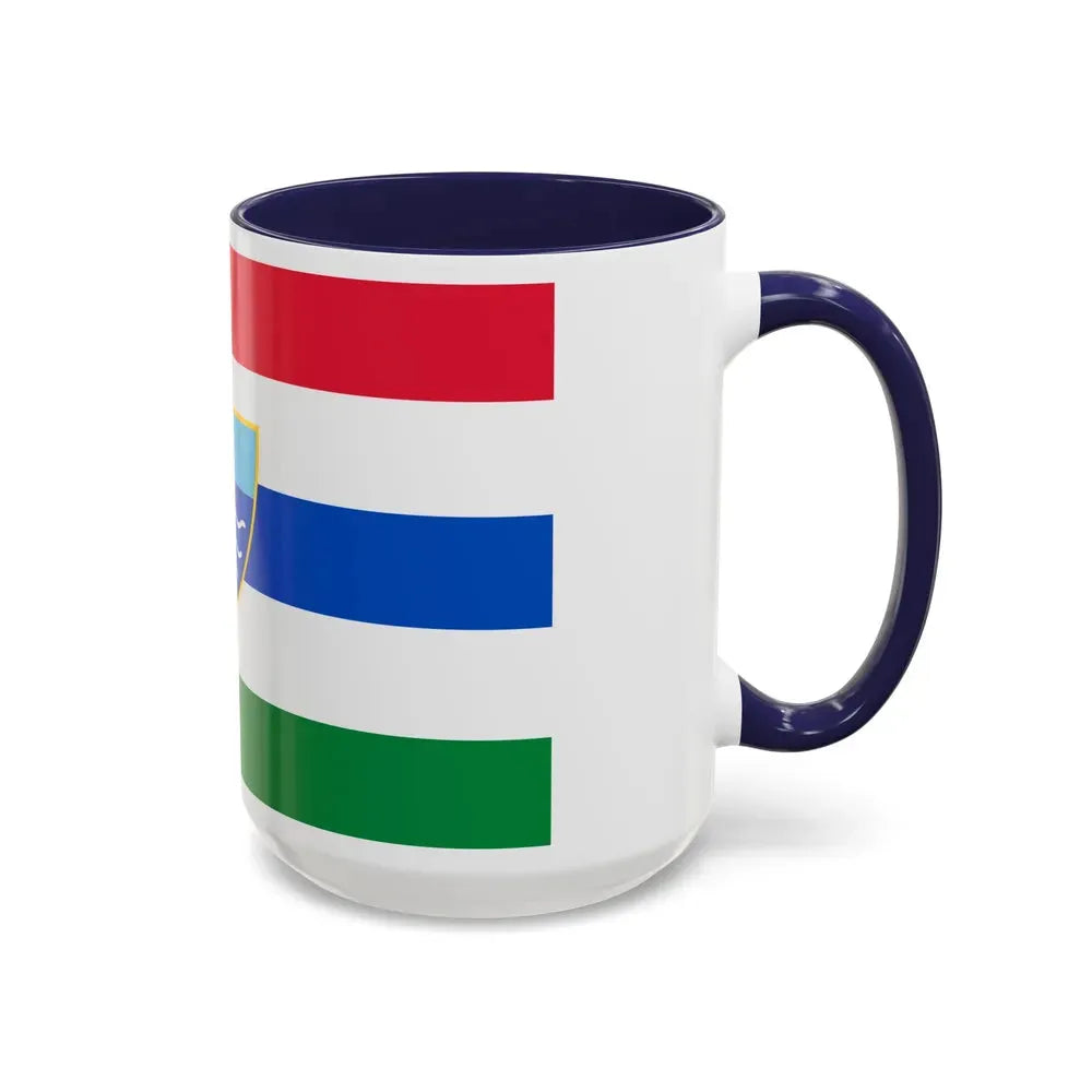 Flag of Herzegovina Neretva Canton Bosnia and Herzegovina - Accent Coffee Mug - Go Mug Yourself