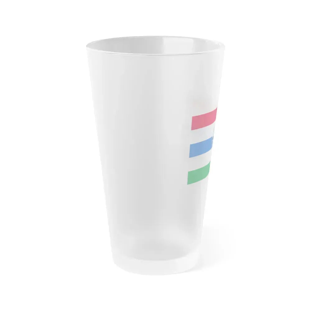 Flag of Herzegovina Neretva Canton Bosnia and Herzegovina - Frosted Pint Glass 16oz - Go Mug Yourself