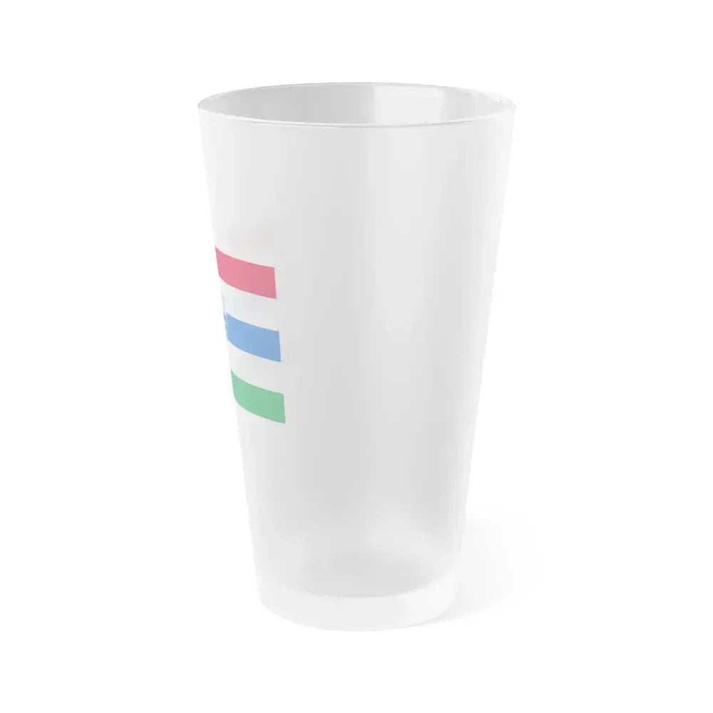 Flag of Herzegovina Neretva Canton Bosnia and Herzegovina - Frosted Pint Glass 16oz - Go Mug Yourself
