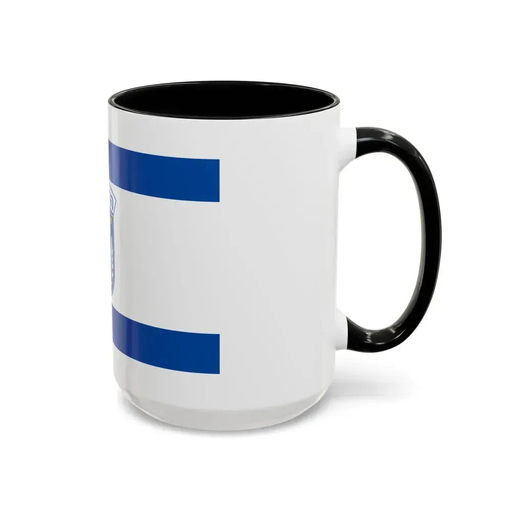 Flag of Herzliya Israel - Accent Coffee Mug - Go Mug Yourself