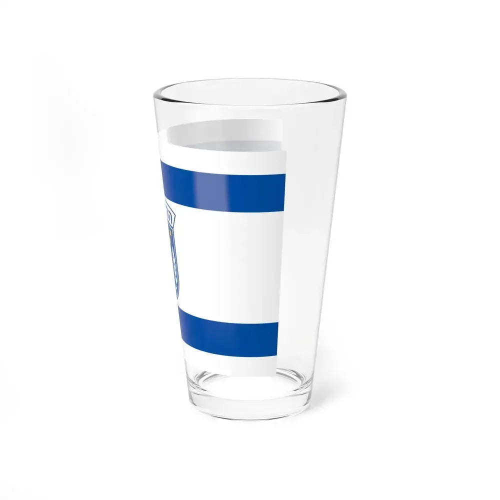 Flag of Herzliya Israel - Pint Glass 16oz - Go Mug Yourself