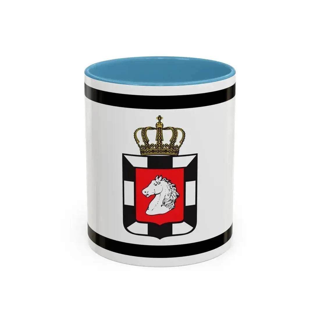 Flag of Herzogtum Lauenburg Germany - Accent Coffee Mug 11oz Light Blue - Go Mug Yourself