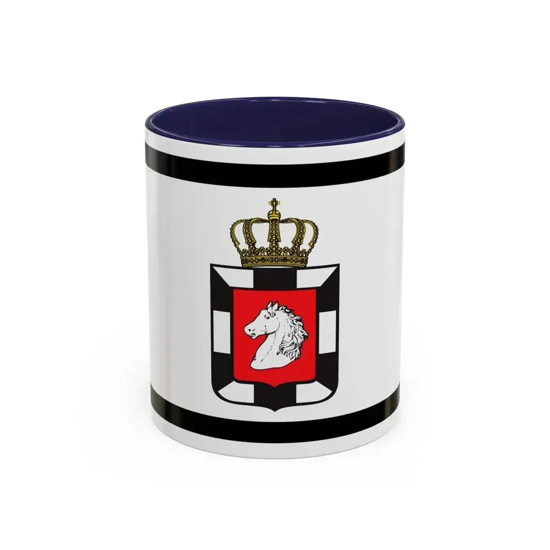 Flag of Herzogtum Lauenburg Germany - Accent Coffee Mug 11oz Navy - Go Mug Yourself