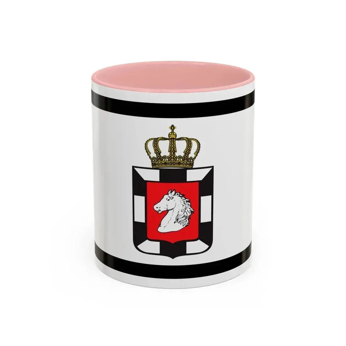 Flag of Herzogtum Lauenburg Germany - Accent Coffee Mug 11oz Pink - Go Mug Yourself