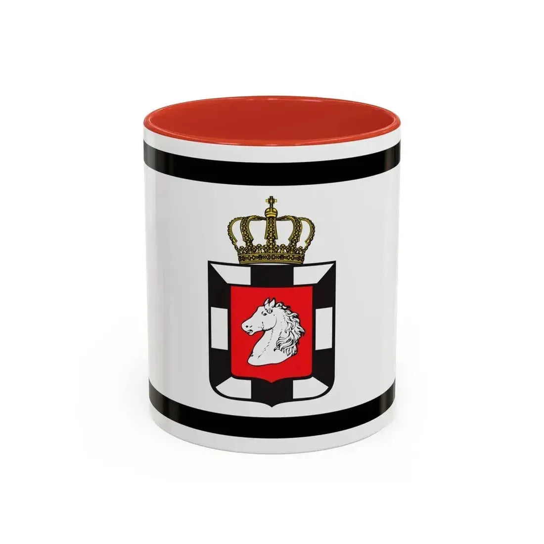Flag of Herzogtum Lauenburg Germany - Accent Coffee Mug 11oz Red - Go Mug Yourself
