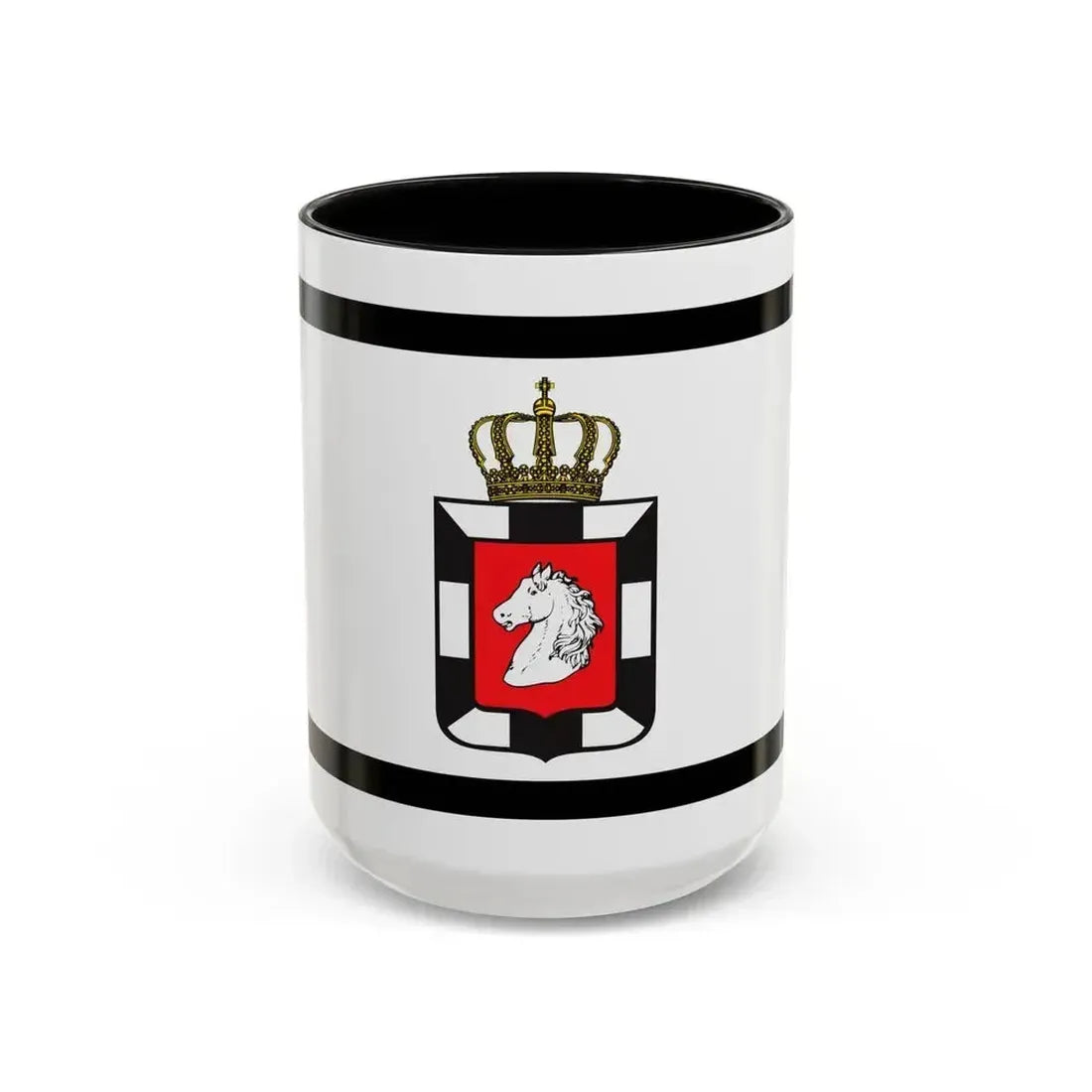 Flag of Herzogtum Lauenburg Germany - Accent Coffee Mug 15oz Black - Go Mug Yourself