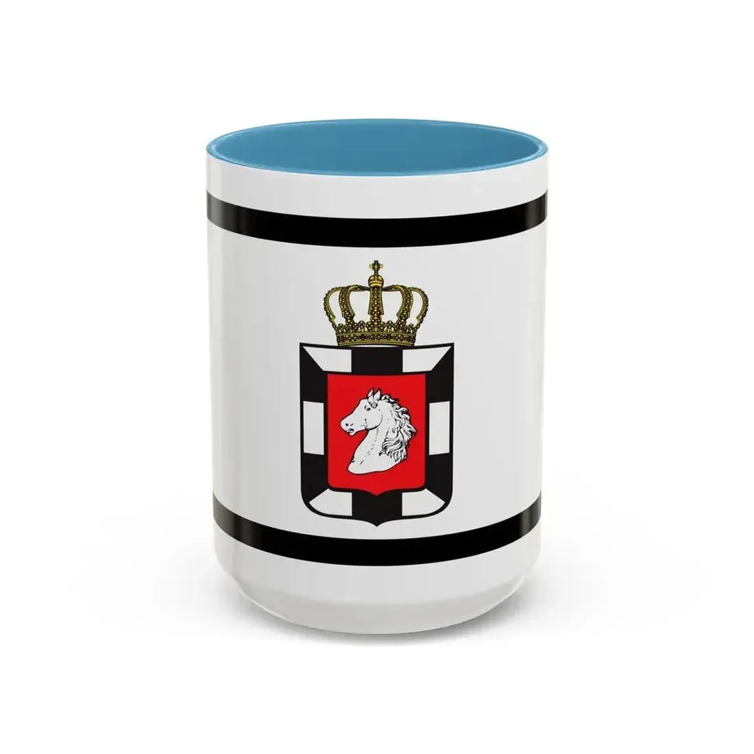 Flag of Herzogtum Lauenburg Germany - Accent Coffee Mug 15oz Light Blue - Go Mug Yourself