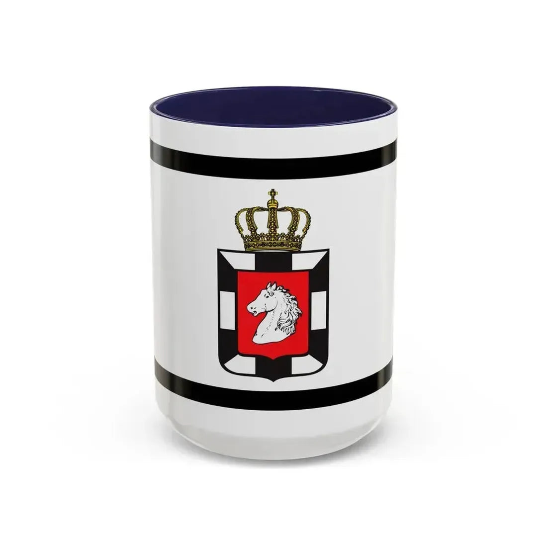 Flag of Herzogtum Lauenburg Germany - Accent Coffee Mug 15oz Navy - Go Mug Yourself