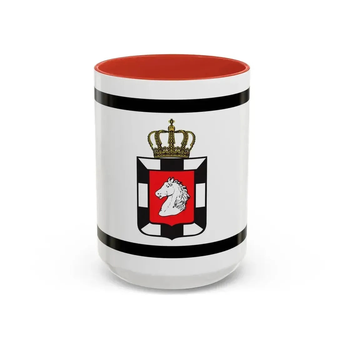 Flag of Herzogtum Lauenburg Germany - Accent Coffee Mug 15oz Red - Go Mug Yourself