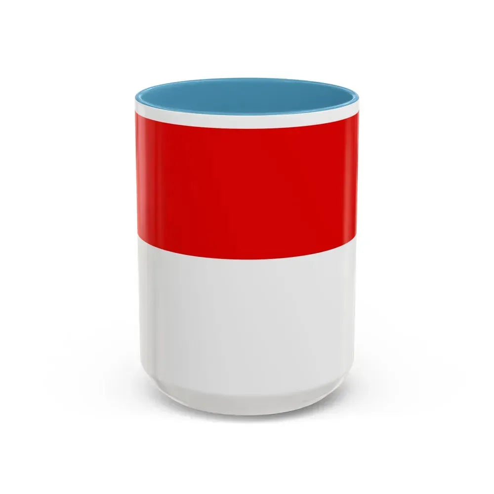 Flag of Hesse Germany - Accent Coffee Mug 15oz Light Blue - Go Mug Yourself