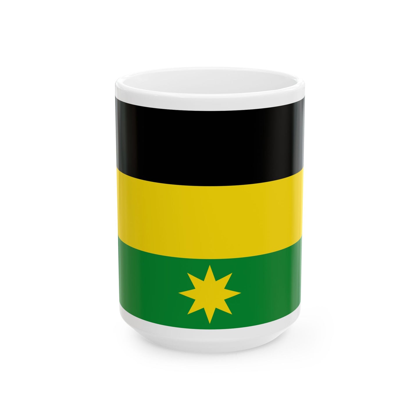 Flag of Heuvelland (Belgium) White Coffee Mug-15oz-Go Mug Yourself