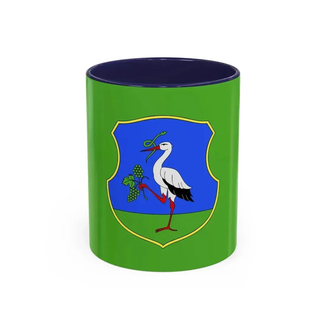 Flag of Heves County Hungary - Accent Coffee Mug 11oz Navy - Go Mug Yourself
