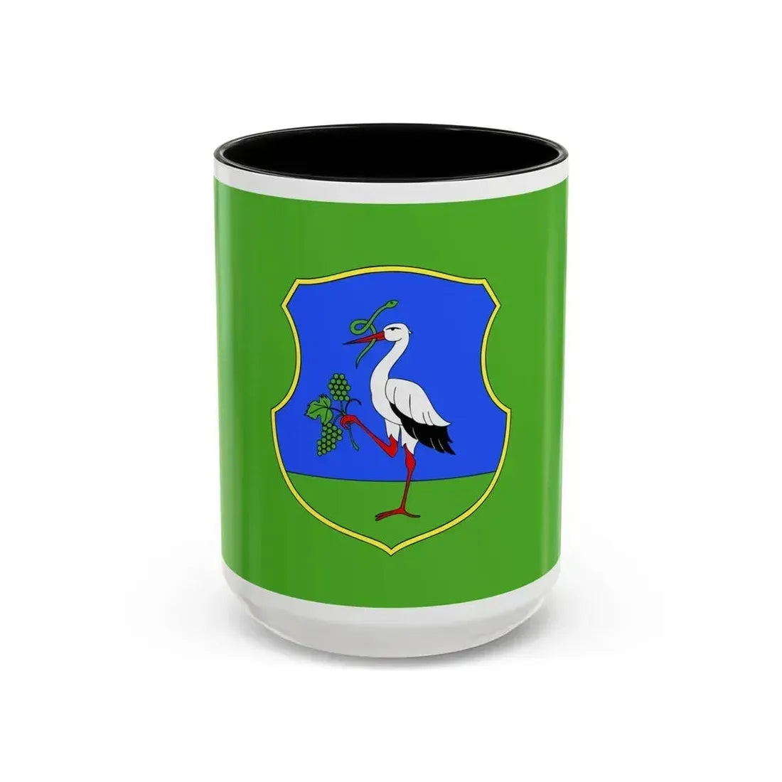 Flag of Heves County Hungary - Accent Coffee Mug 15oz Black - Go Mug Yourself