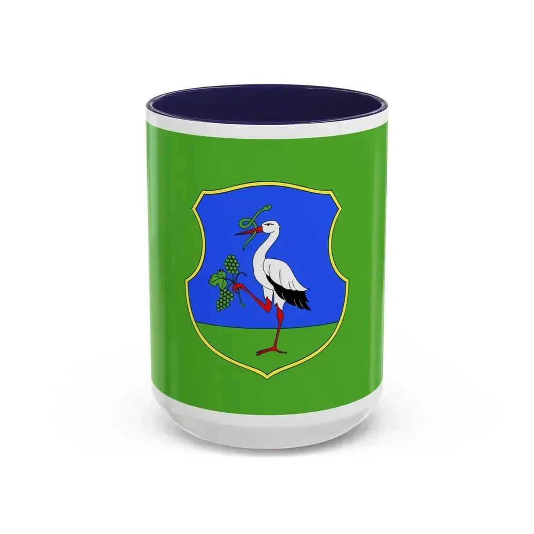 Flag of Heves County Hungary - Accent Coffee Mug 15oz Navy - Go Mug Yourself