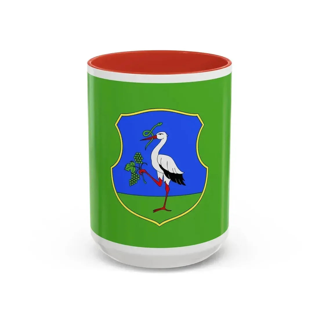Flag of Heves County Hungary - Accent Coffee Mug 15oz Red - Go Mug Yourself