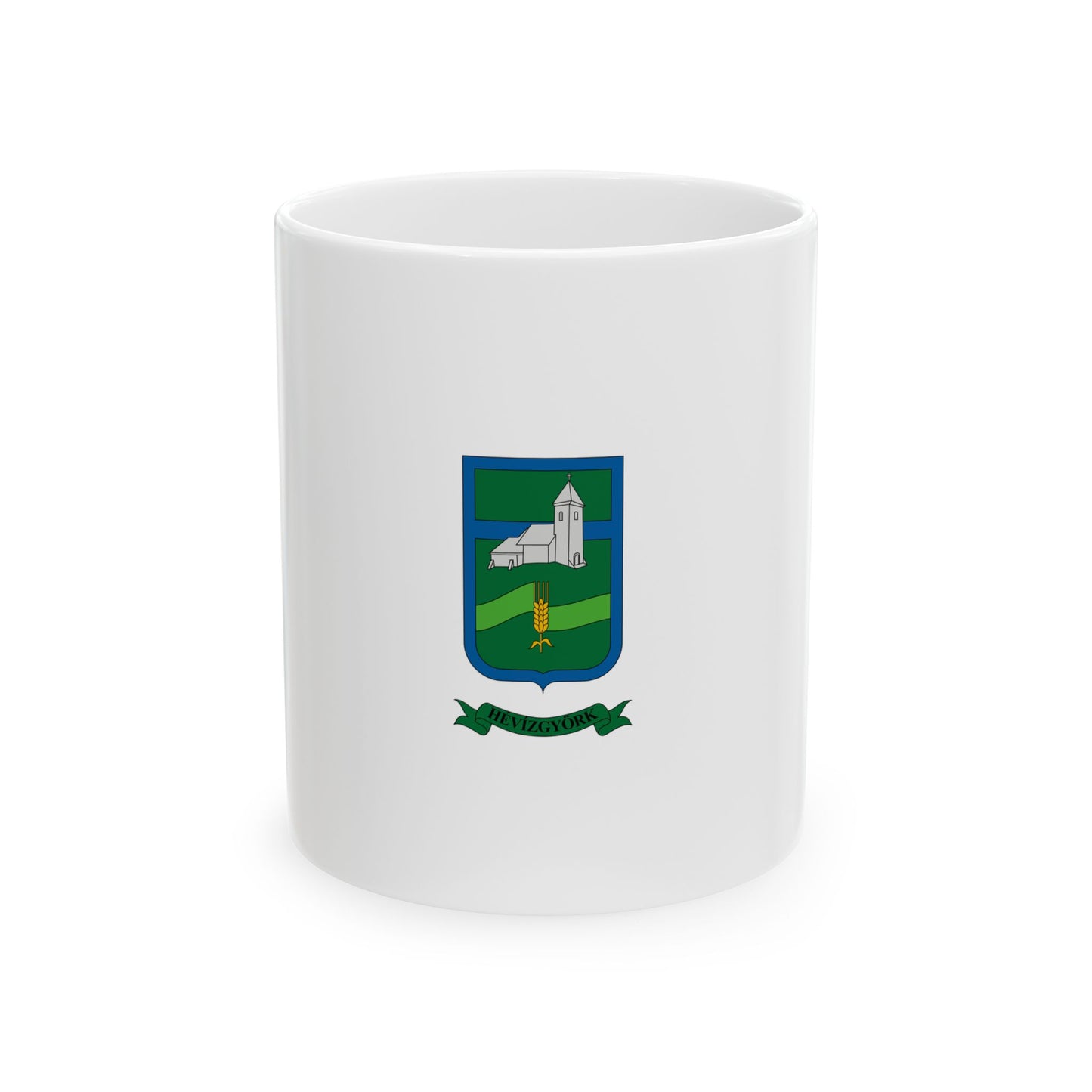 Flag of Hevizgyork vertical (Hungary) White Coffee Mug-11oz-Go Mug Yourself