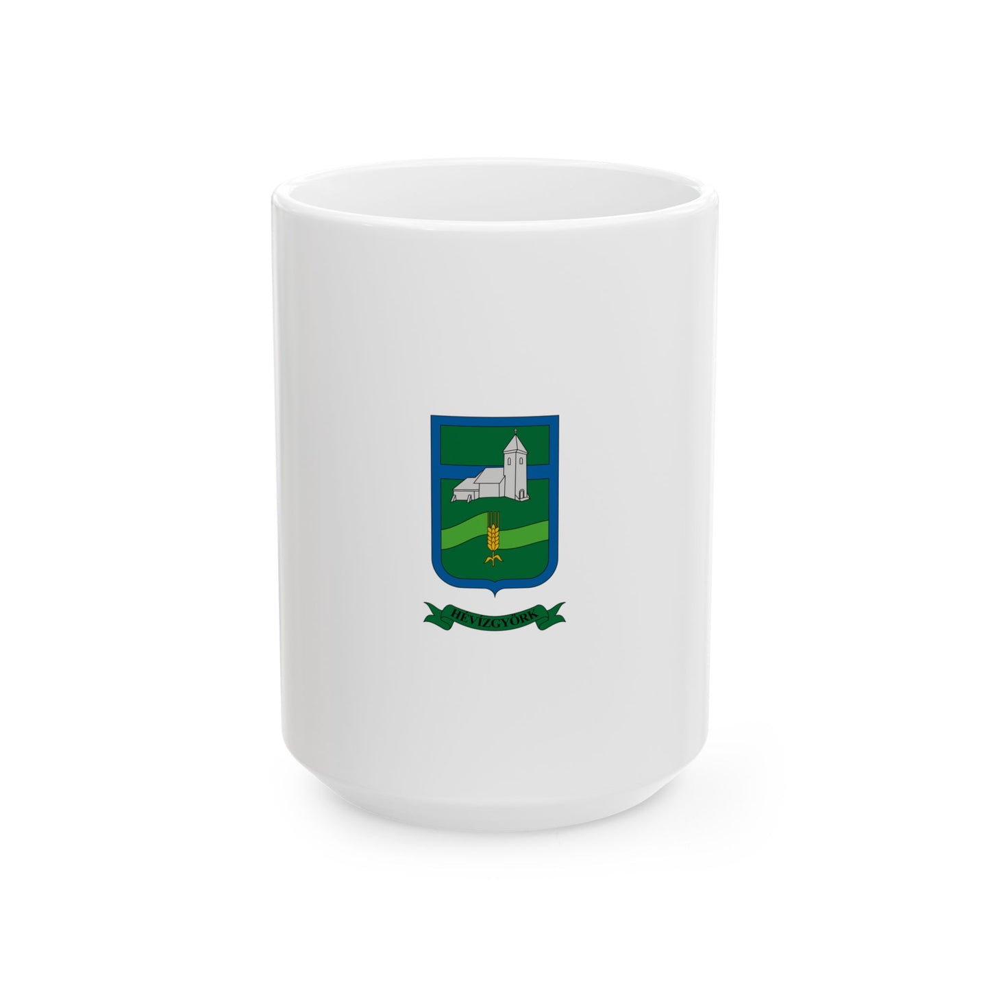 Flag of Hevizgyork vertical (Hungary) White Coffee Mug-15oz-Go Mug Yourself