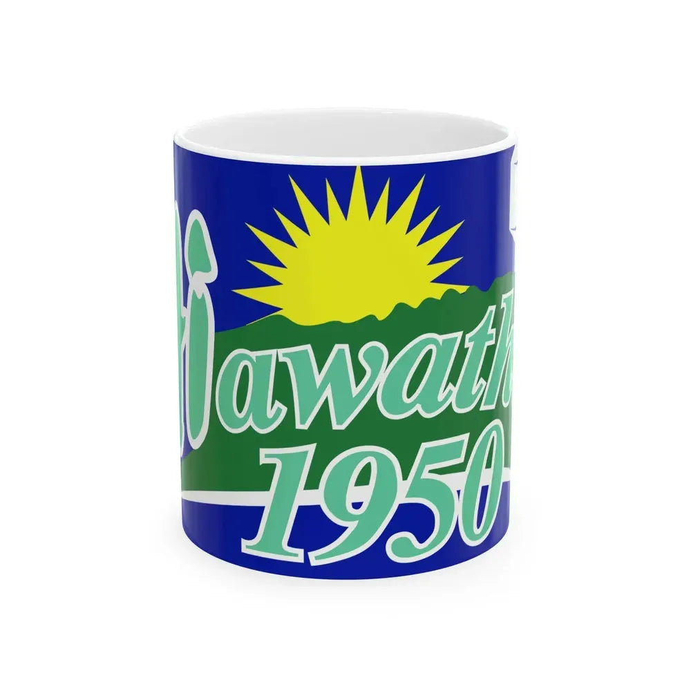 Flag of Hiawatha Iowa (United States) White Coffee Mug 11oz - Go Mug Yourself