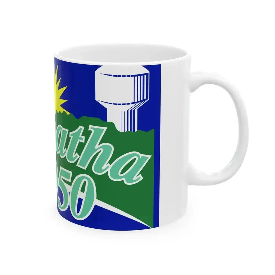 Flag of Hiawatha Iowa (United States) White Coffee Mug - Go Mug Yourself