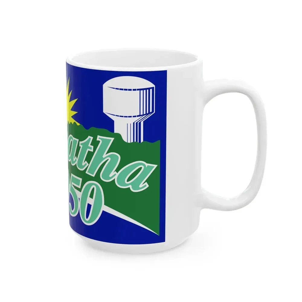 Flag of Hiawatha Iowa (United States) White Coffee Mug - Go Mug Yourself