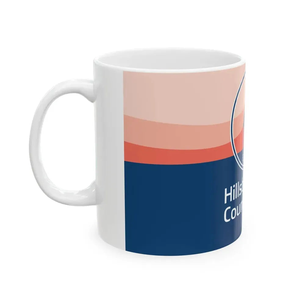 Flag of Hillsborough County Florida (United States) White Coffee Mug - Go Mug Yourself