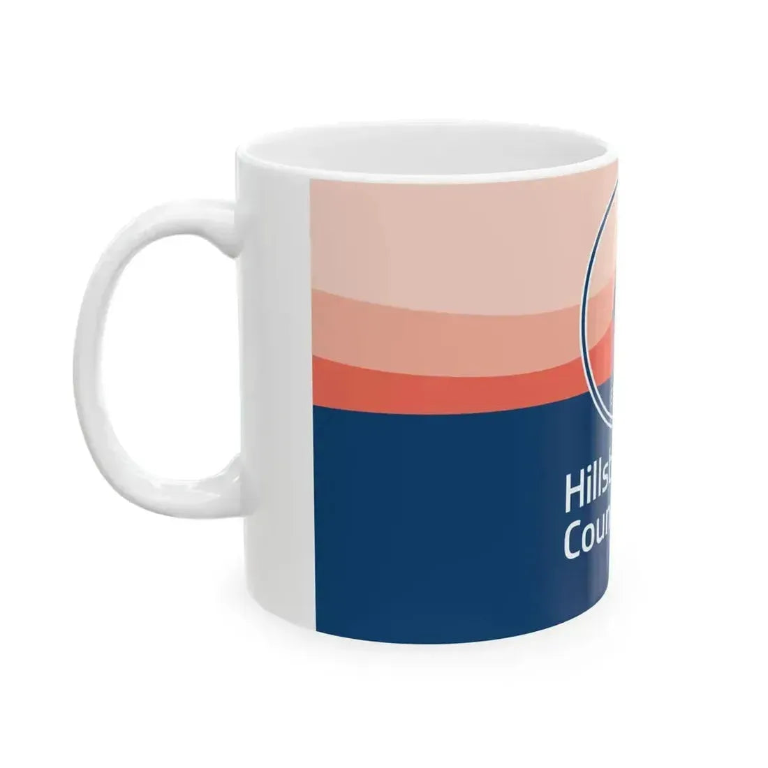 Flag of Hillsborough County Florida (United States) White Coffee Mug - Go Mug Yourself