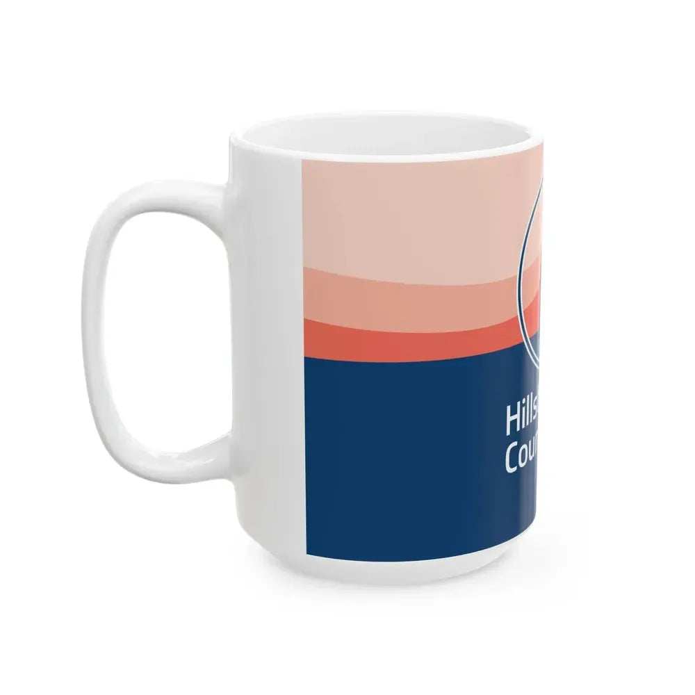 Flag of Hillsborough County Florida (United States) White Coffee Mug - Go Mug Yourself