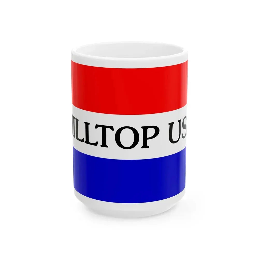 Flag of Hilltop Ohio (United States) White Coffee Mug 15oz - Go Mug Yourself