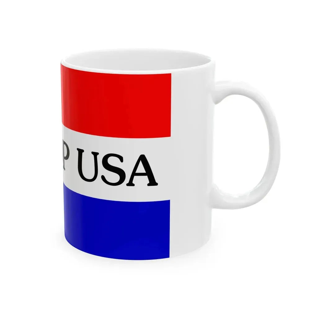 Flag of Hilltop Ohio (United States) White Coffee Mug - Go Mug Yourself