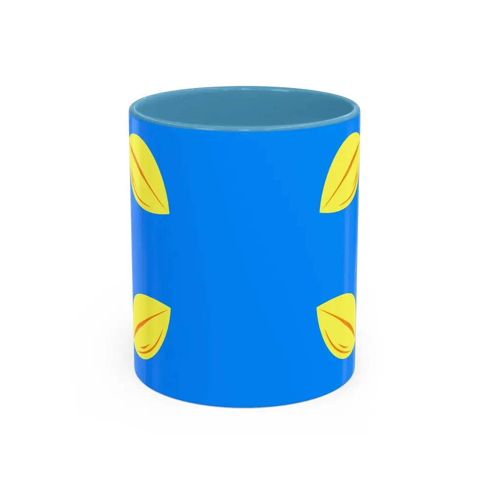 Flag of Hilversum the largest city of the Gooi area Netherlands - Accent Coffee Mug 11oz Light Blue - Go Mug Yourself