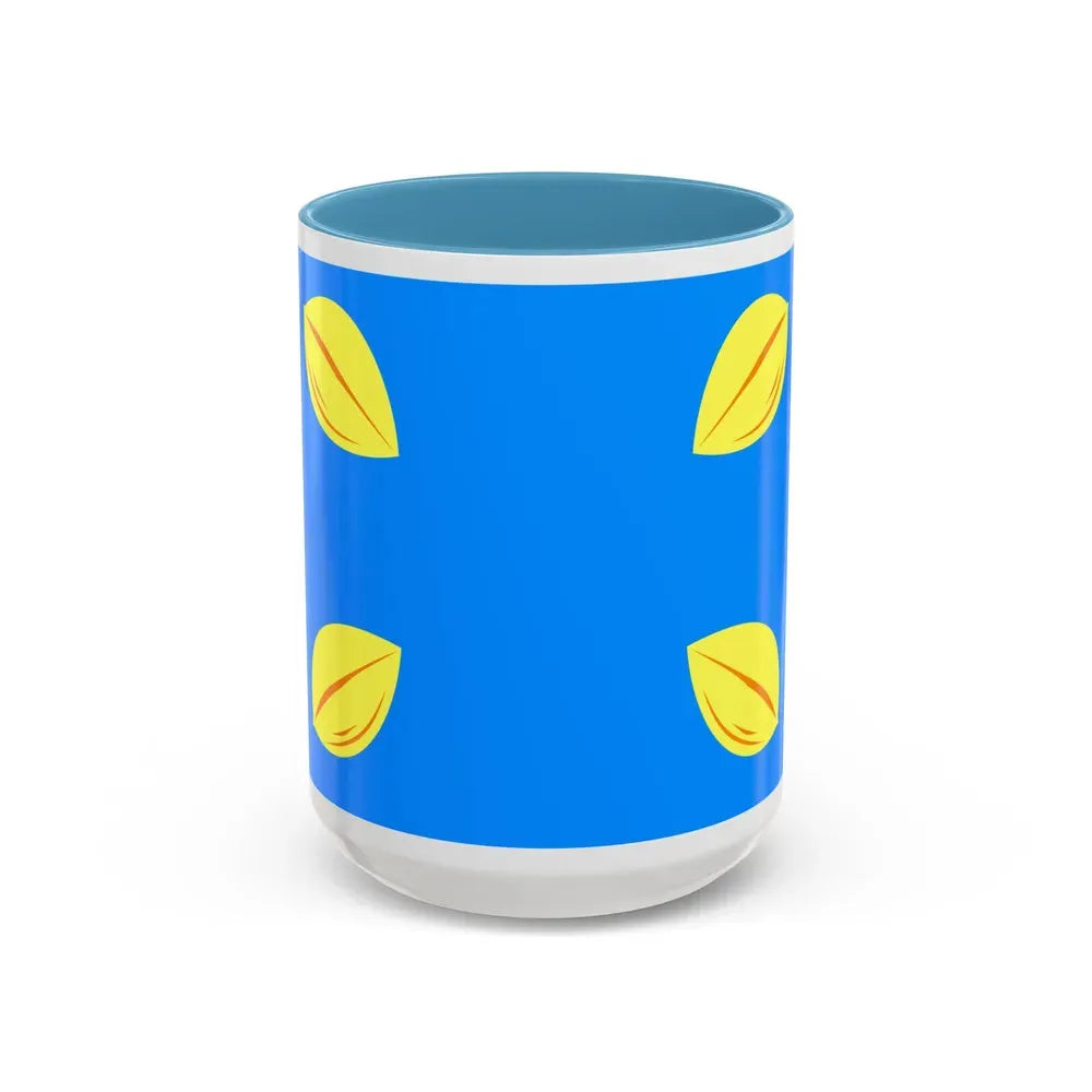 Flag of Hilversum the largest city of the Gooi area Netherlands - Accent Coffee Mug 15oz Light Blue - Go Mug Yourself