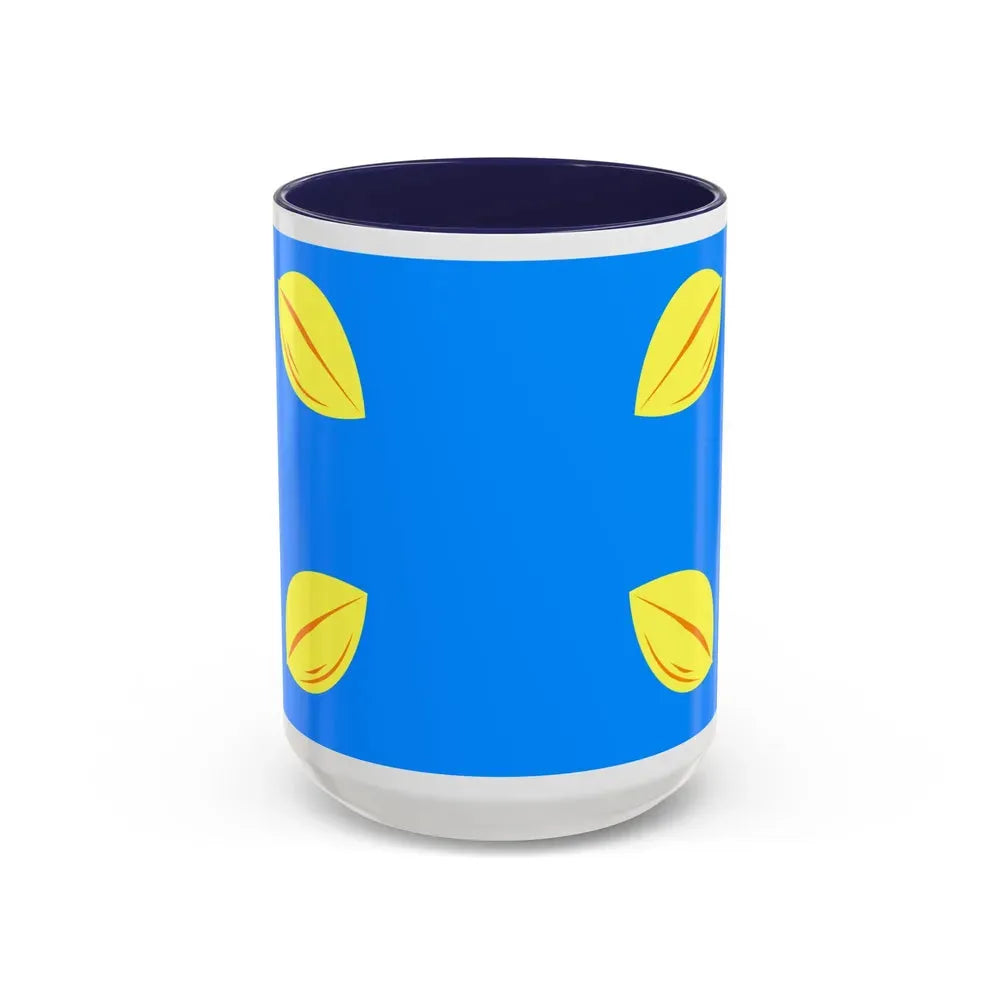 Flag of Hilversum the largest city of the Gooi area Netherlands - Accent Coffee Mug 15oz Navy - Go Mug Yourself