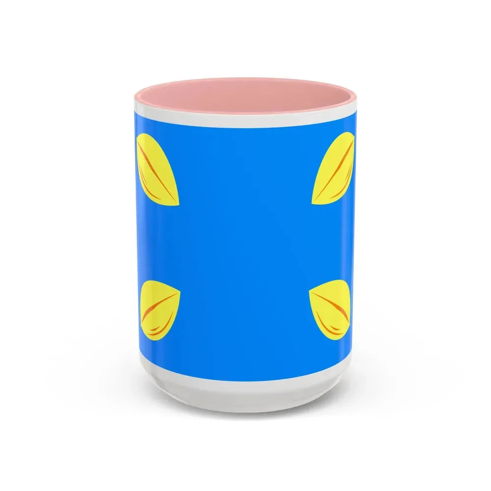 Flag of Hilversum the largest city of the Gooi area Netherlands - Accent Coffee Mug 15oz Pink - Go Mug Yourself