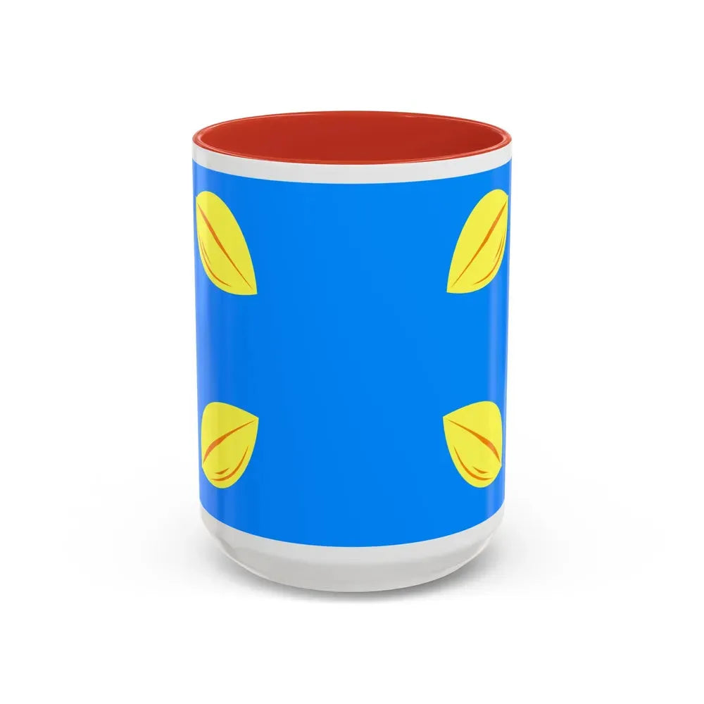 Flag of Hilversum the largest city of the Gooi area Netherlands - Accent Coffee Mug 15oz Red - Go Mug Yourself