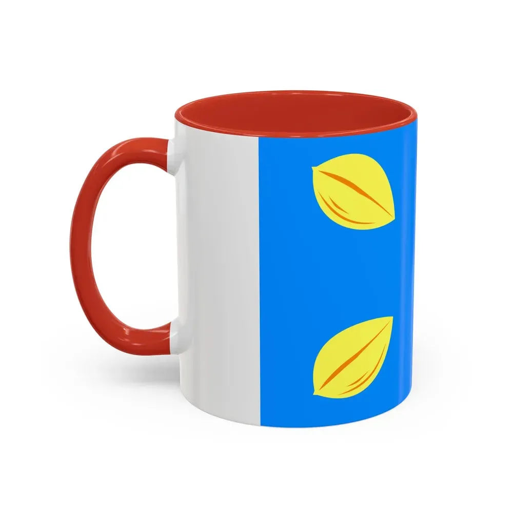 Flag of Hilversum the largest city of the Gooi area Netherlands - Accent Coffee Mug - Go Mug Yourself