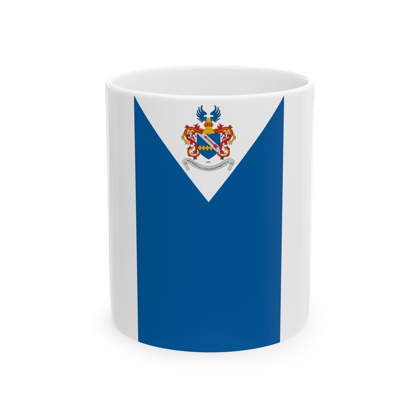 Flag of Himeshaza vertical (Hungary) White Coffee Mug-11oz-Go Mug Yourself