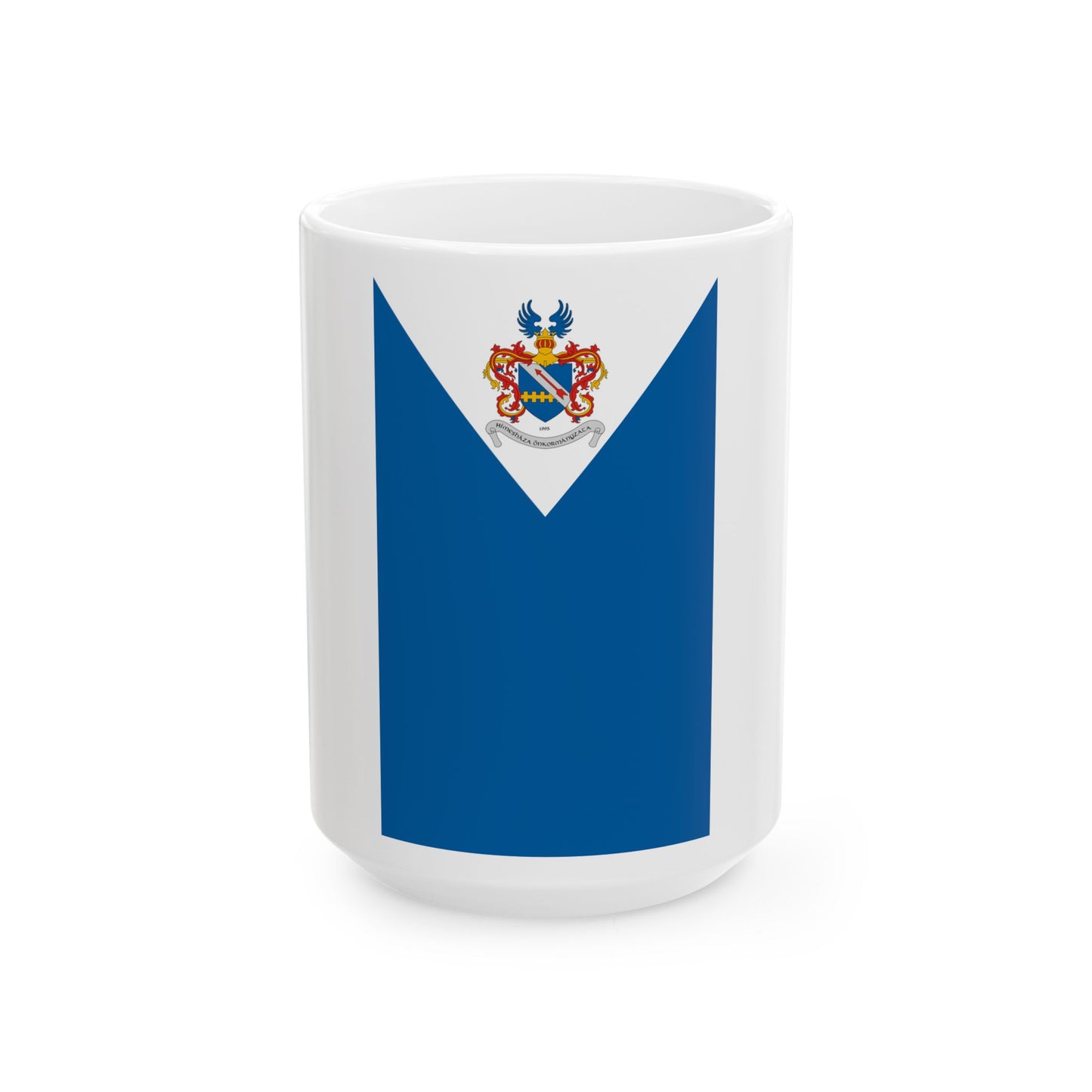 Flag of Himeshaza vertical (Hungary) White Coffee Mug-15oz-Go Mug Yourself