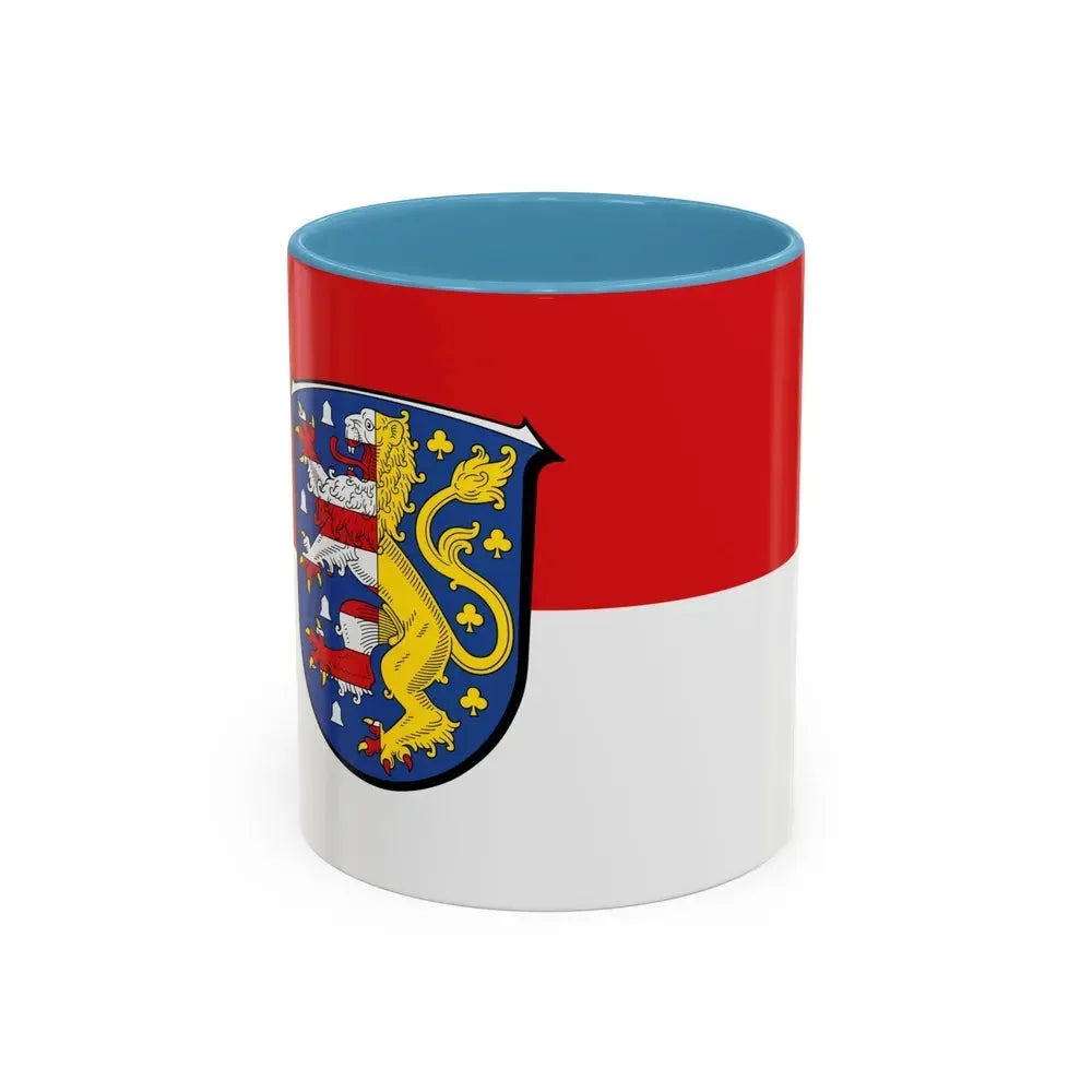 Flag of Hochtaunuskreis Germany - Accent Coffee Mug 11oz Light Blue - Go Mug Yourself