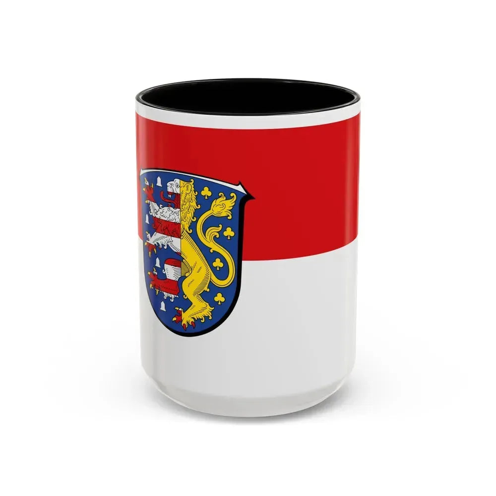 Flag of Hochtaunuskreis Germany - Accent Coffee Mug 15oz Black - Go Mug Yourself