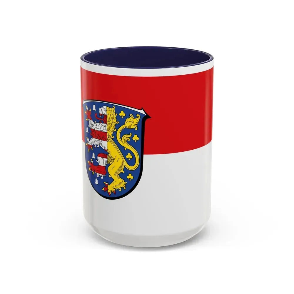 Flag of Hochtaunuskreis Germany - Accent Coffee Mug 15oz Navy - Go Mug Yourself