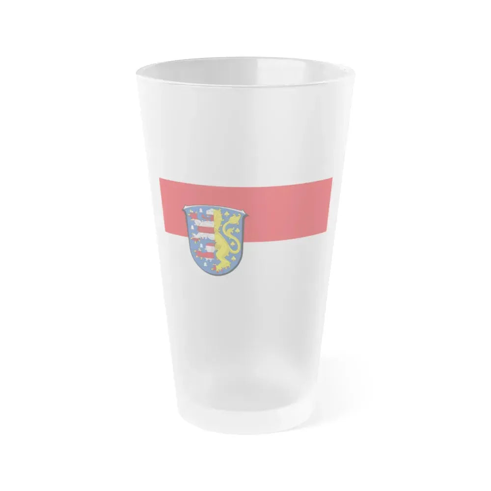 Flag of Hochtaunuskreis Germany - Frosted Pint Glass 16oz 16oz Frosted - Go Mug Yourself
