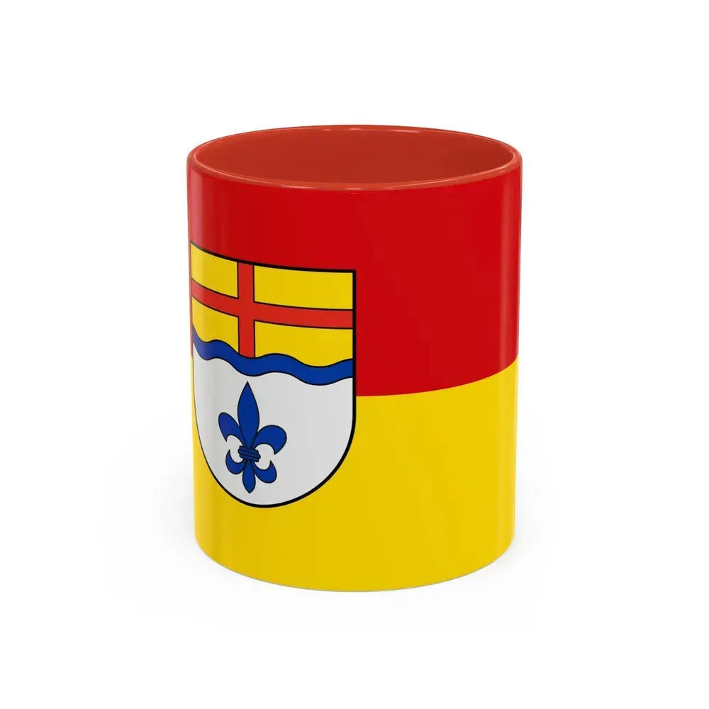 Flag of Hoexter Germany - Accent Coffee Mug 11oz Red - Go Mug Yourself