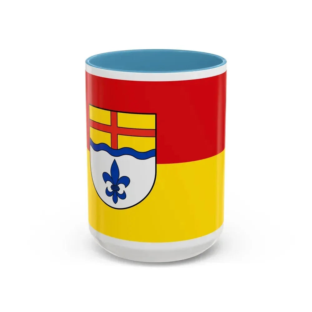 Flag of Hoexter Germany - Accent Coffee Mug 15oz Light Blue - Go Mug Yourself
