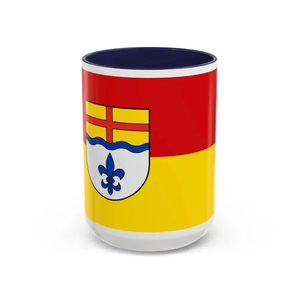 Flag of Hoexter Germany - Accent Coffee Mug 15oz Navy - Go Mug Yourself
