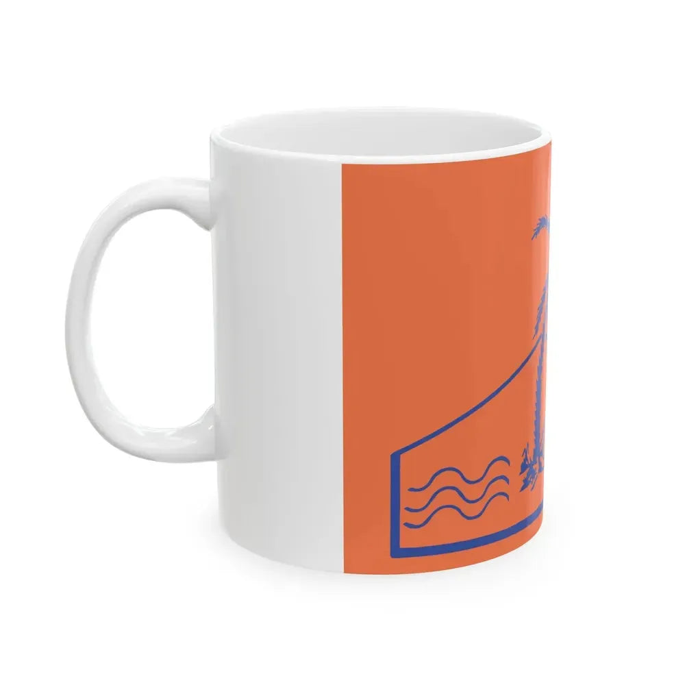 Flag of Hof Azza Regional Council Israel - White Coffee Mug - Go Mug Yourself